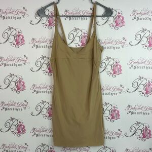 Flexees shapewear dress tank style straps adjustable bustier Beige Shapewear